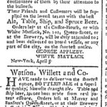 nydailyadv10march1790applebywatsonwillett